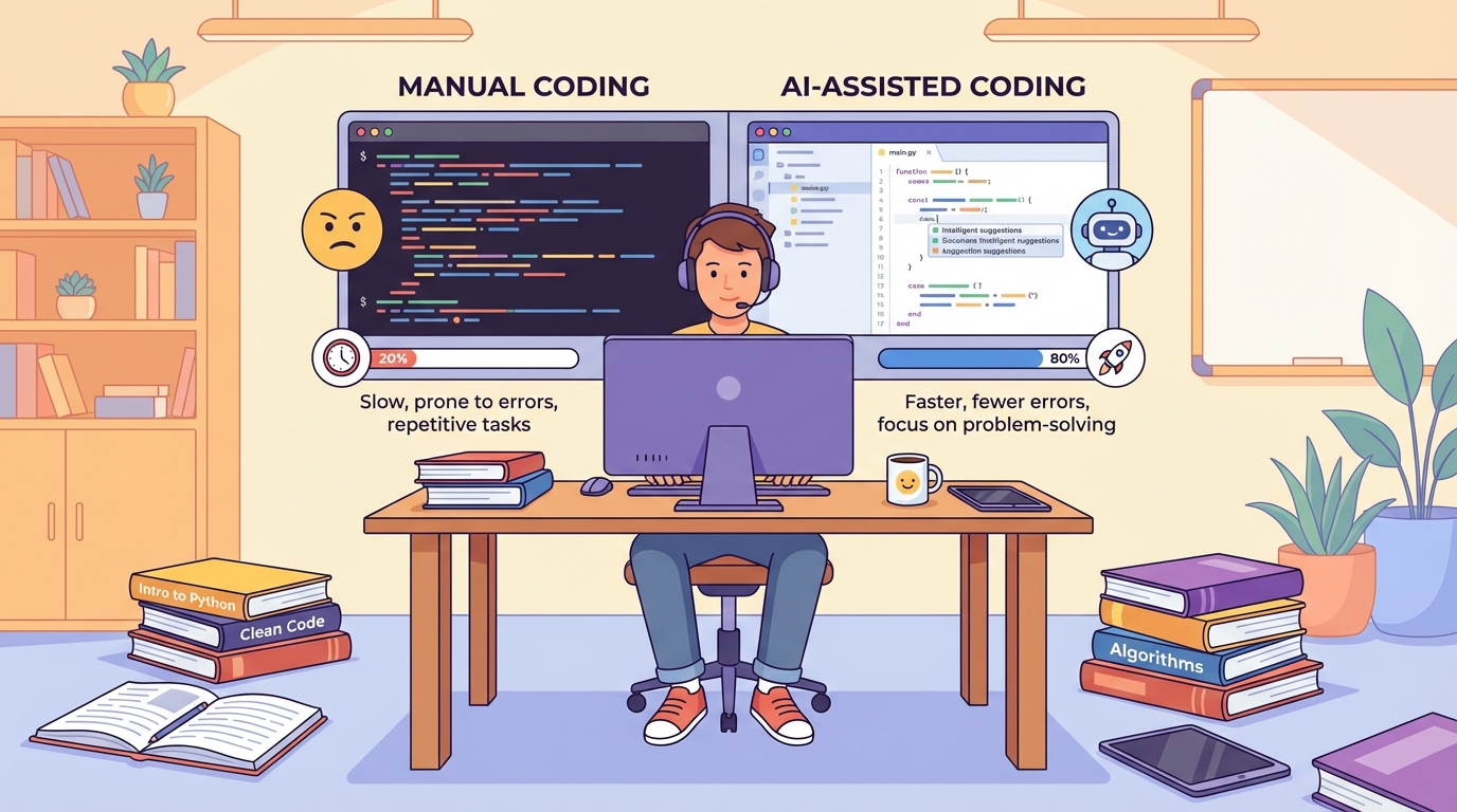 Junior engineer learning with AI